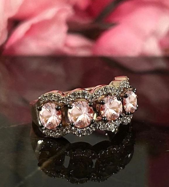Ringschutz mit Vintage-Diamant in Champagner