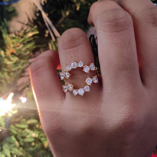 Anillo de compromiso de boda con diamantes de talla redonda de 2,00 quilates, envoltura protectora de anillo