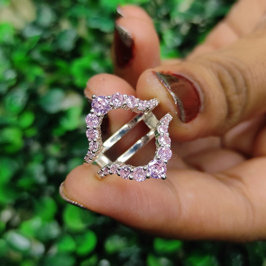 Envoltura realzada de anillo de diamantes vintage