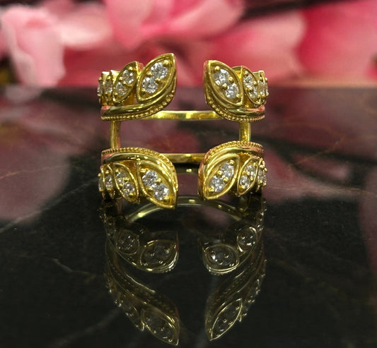 Anillo abierto Anillo de bodas de diamantes Chaqueta