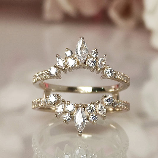 Ringschutz mit Vintage-Diamant in Champagner