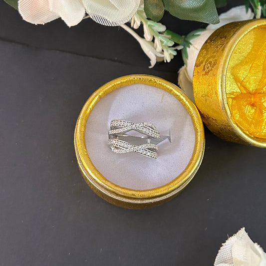 Solitaire Engagement Wrap Ring Jacket in 14K Yellow Gold Vermeil- Vintage Ring Guard